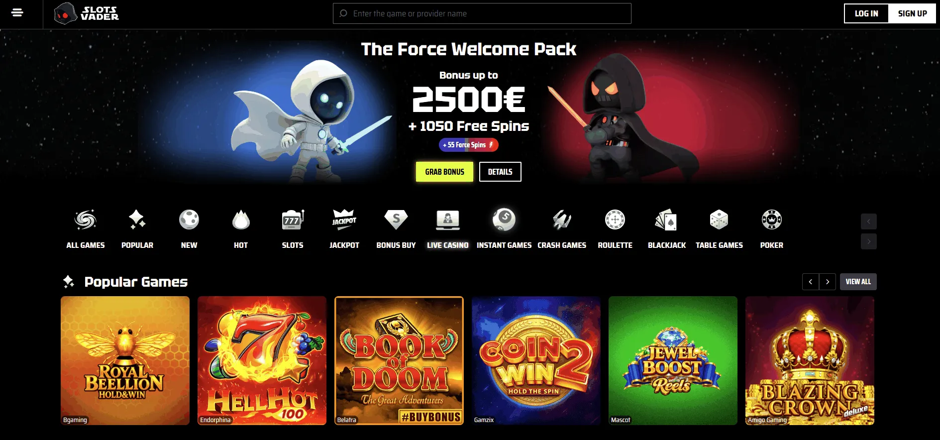 SlotsVader Swiss Online Casinos